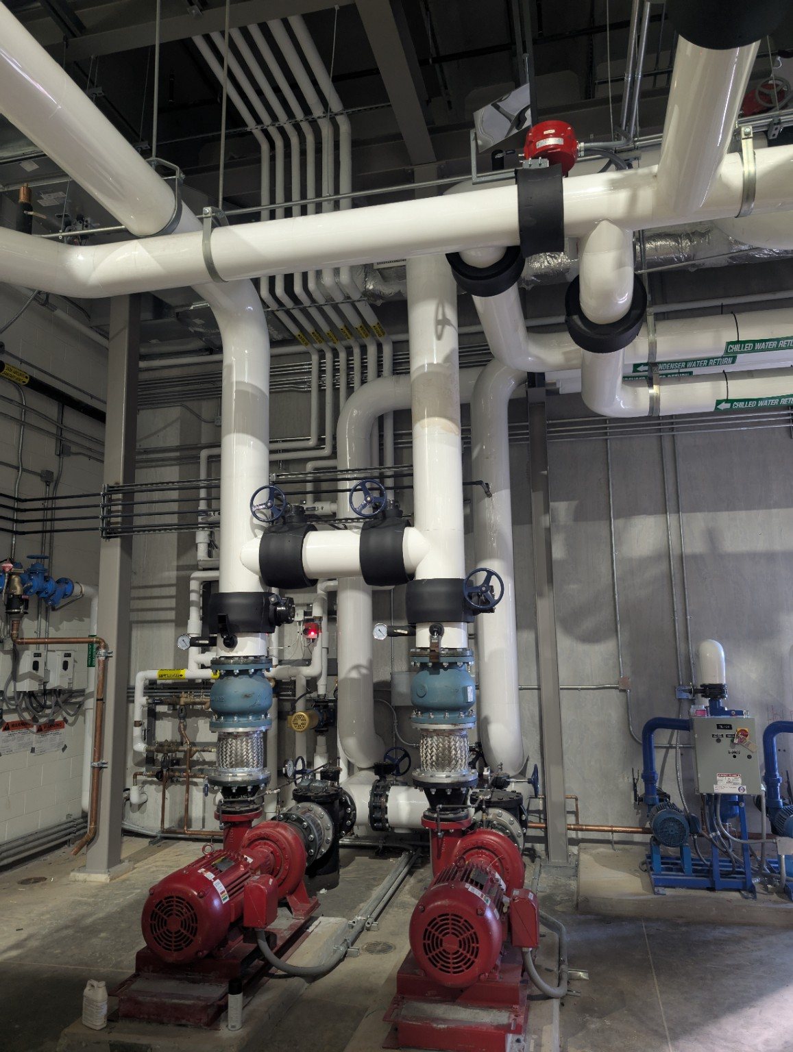 Pumps and insulated mechanical piping